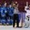 MALMO, SWEDEN - DECEMBER 31: Finland players celebrate after scoring  their second goal of the game against Switzerland's Melvin Nyffeler #1 during preliminary round action at the 2014 IIHF World Junior Championship. (Photo by Andre Ringuette/HHOF-IIHF Images)